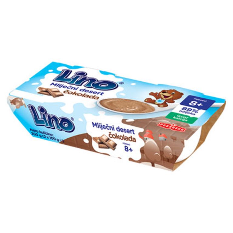 ЛИНО МЛЕЧЕН ДЕСЕРТ ЧОКОЛАДО (2 Х 100 Г) 200 Г