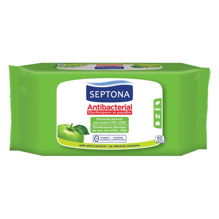 СЕПТОНА АНТИБАКТЕРИСКИ ВЛАЖНИ МАРАМЧИЊА ЈАБОЛКО 60/1