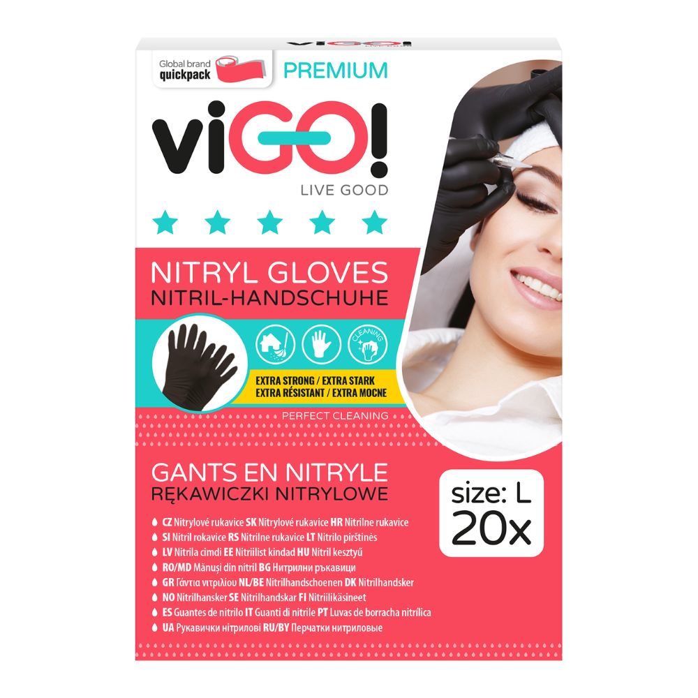 ВИГО РАКАВИЦИ НИТРИЛНИ Л 20 ПАР ЦРНИ