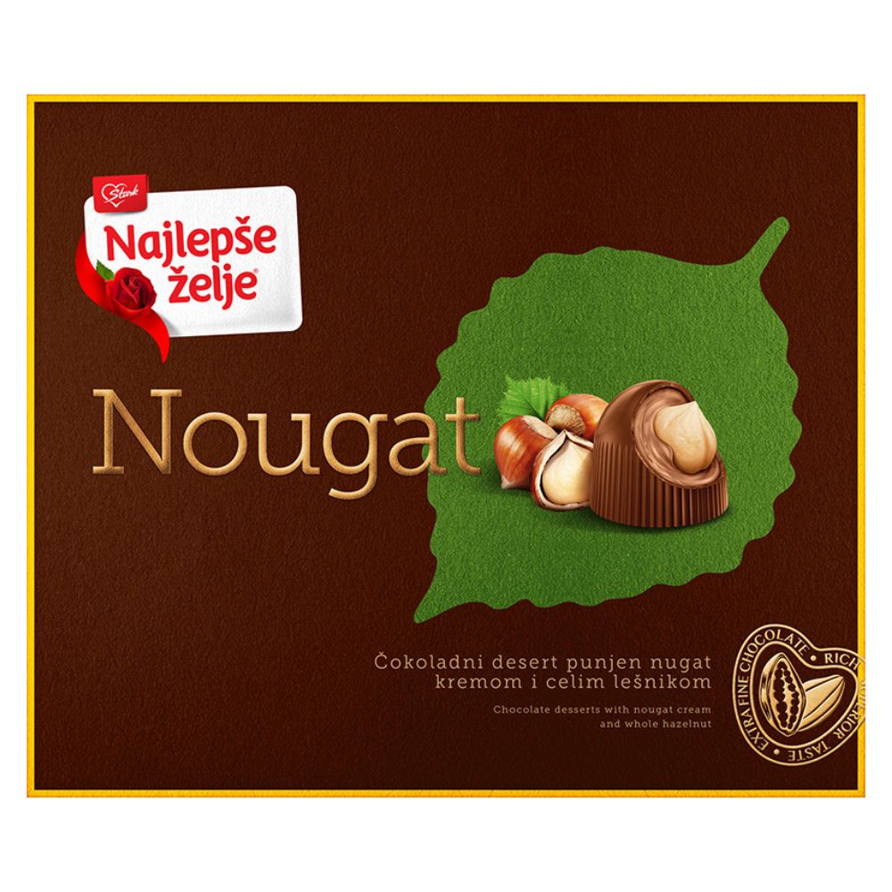 БОНБОНИЕРА НАЈЛЕПШЕ ЖЕЉЕ НУГАТ 188 ГР