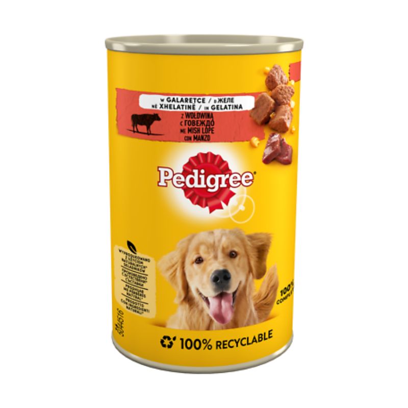 ПЕДИГРЕ КОНЗЕРВА СО ГОВЕДСКО МЕСО ЗА КУЧЕ 400 ГР