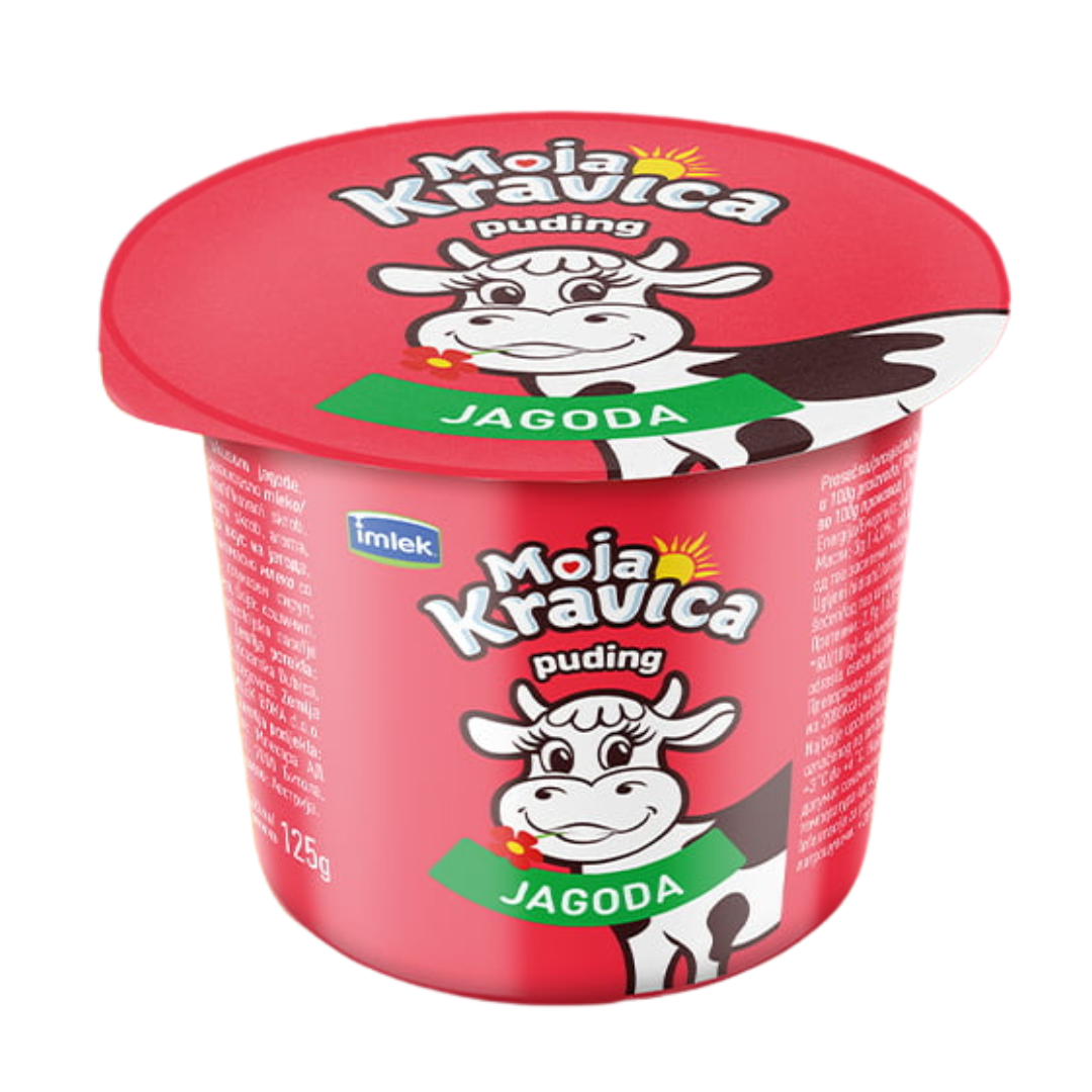МОЈА КРАВИЦА ПУДИНГ ОД ЈАГОДА 125 ГР