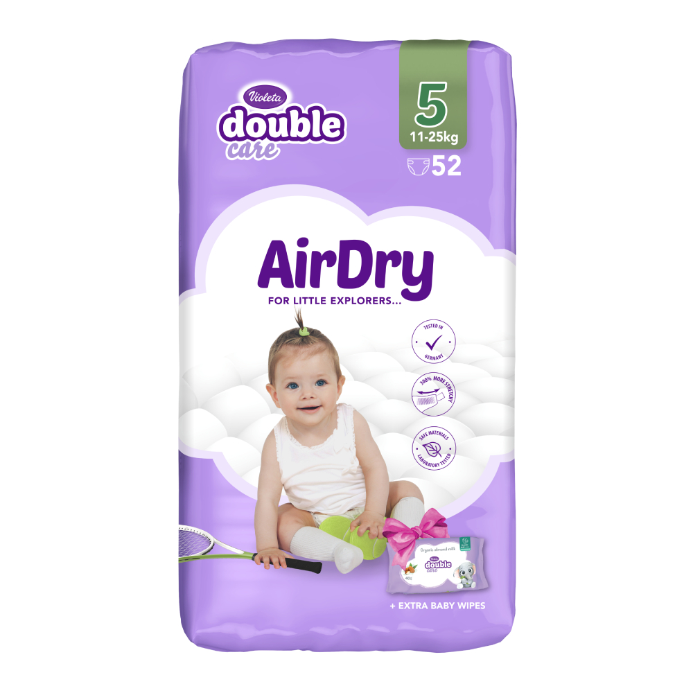 ВИОЛЕТА ПЕЛЕНИ 5  11-25КГ 52/1+ВЛАЖНИ МАРАМИЦИ