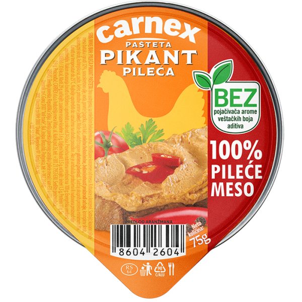 КАРНЕКС ПАШТЕТА ПИЛЕШКА ПИКАНТ 75ГР