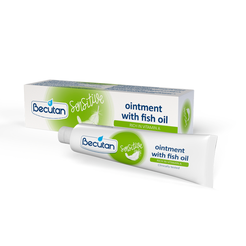 БЕКУТАН СЕНЗИТИВ МАСТ СО РИБИНО МАСЛО ЗА БЕБЕ 25 МЛ