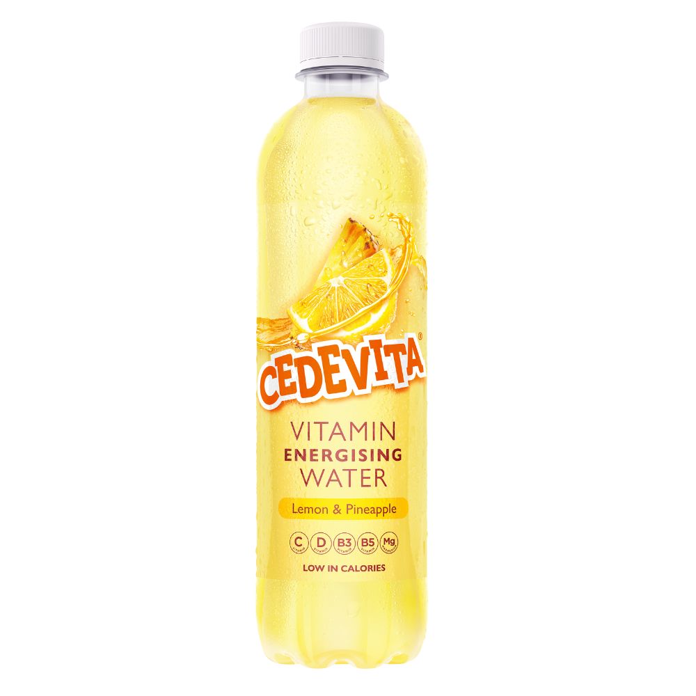 ЦЕДЕВИТА ВИТАМИН ВОТЕР ЕНЕРЏАЈЗИНГ ВИТАМИНСКА ВОДА СО ВКУС НА ЛИМОН И АНАНАС 500 МЛ