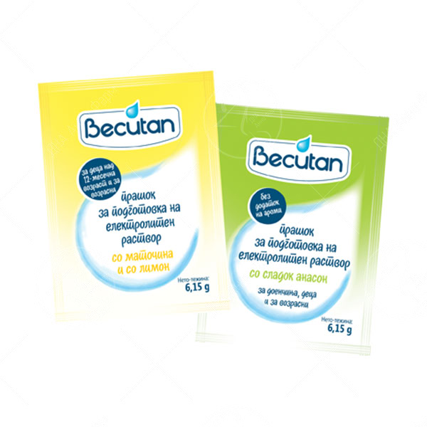 БЕКУТАН ЕЛЕКТРОЛИТИ МАТОЧИНА И ЛИМОН КЕСИЧКА ЗА БРЗА РЕХИДРАТАЦИЈА 6.15 ГР