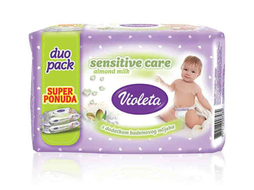 ВИОЛЕТА ВЛАЖНИ МАРАМИЦИ БАДЕМ ДУО ПАК 2Х56/1