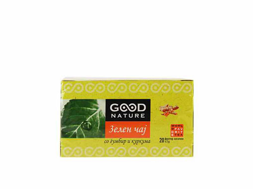 ГУД НАТУРЕ ЗЕЛЕН ЧАЈ ОД СО ЃУМБИР И КУРКУМА 20 ФИЛТЕР КЕСИЧКИ