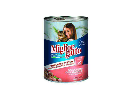 МОРАНДО ХРАНА ЗА МАЧКИ СО ЛОСОС 405 ГР