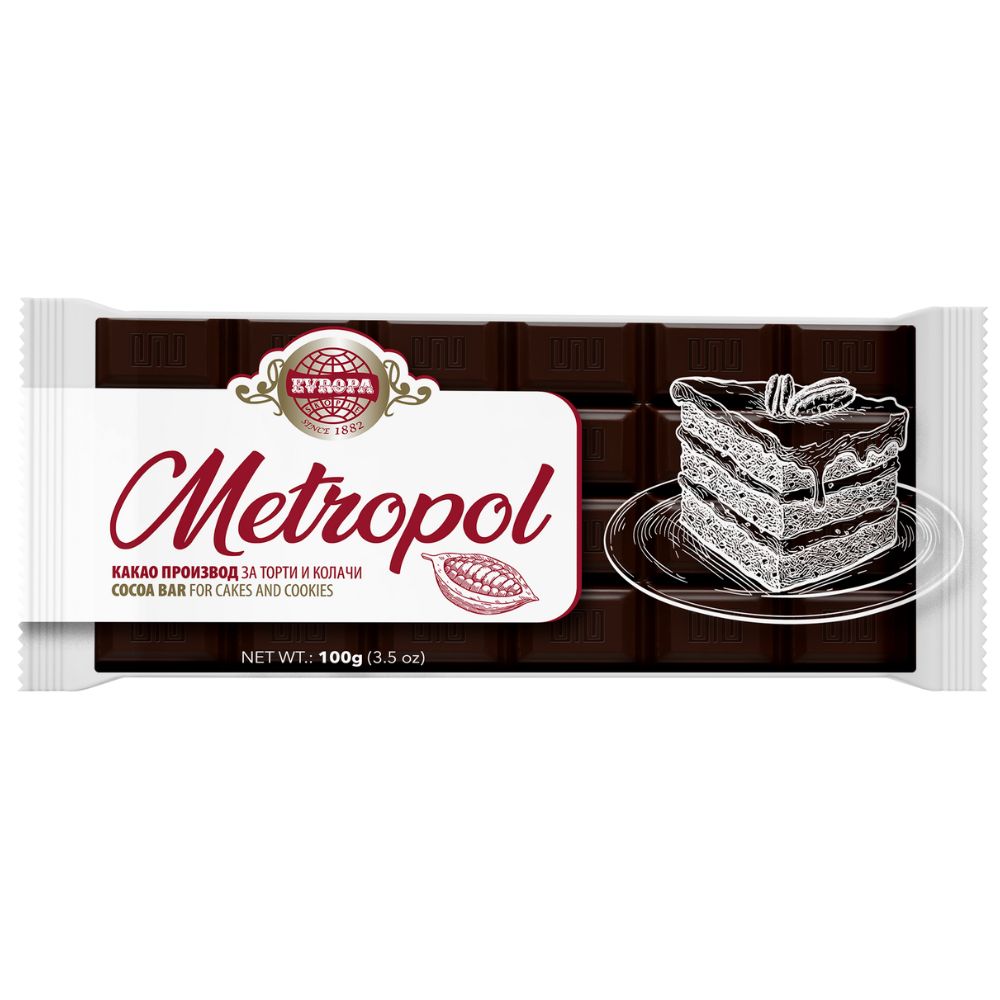 ЕВРОПА МЕТРОПОЛ КАКАО КРЕМ ТАБЛА 100 ГР