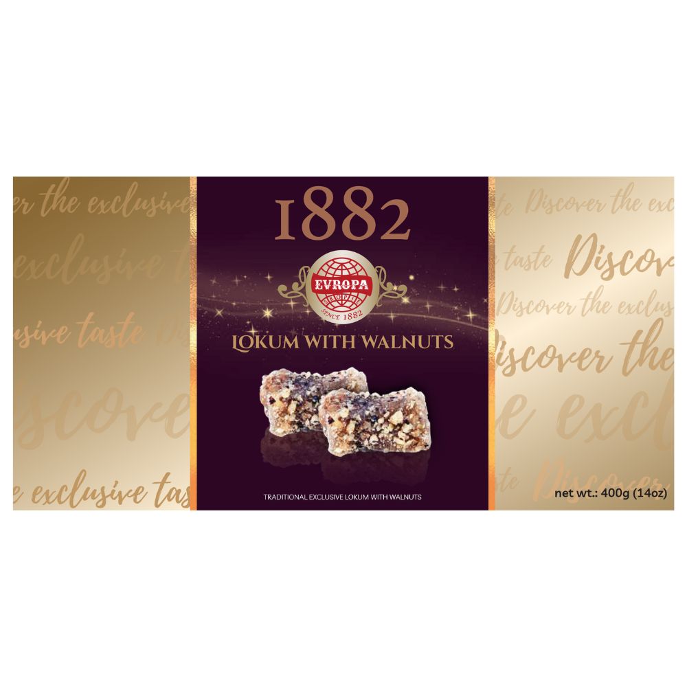 ЕВРОПА 1882 ЕКСКЛУЗИВ ЛОКУМ СО ОРЕВИ 400 ГР