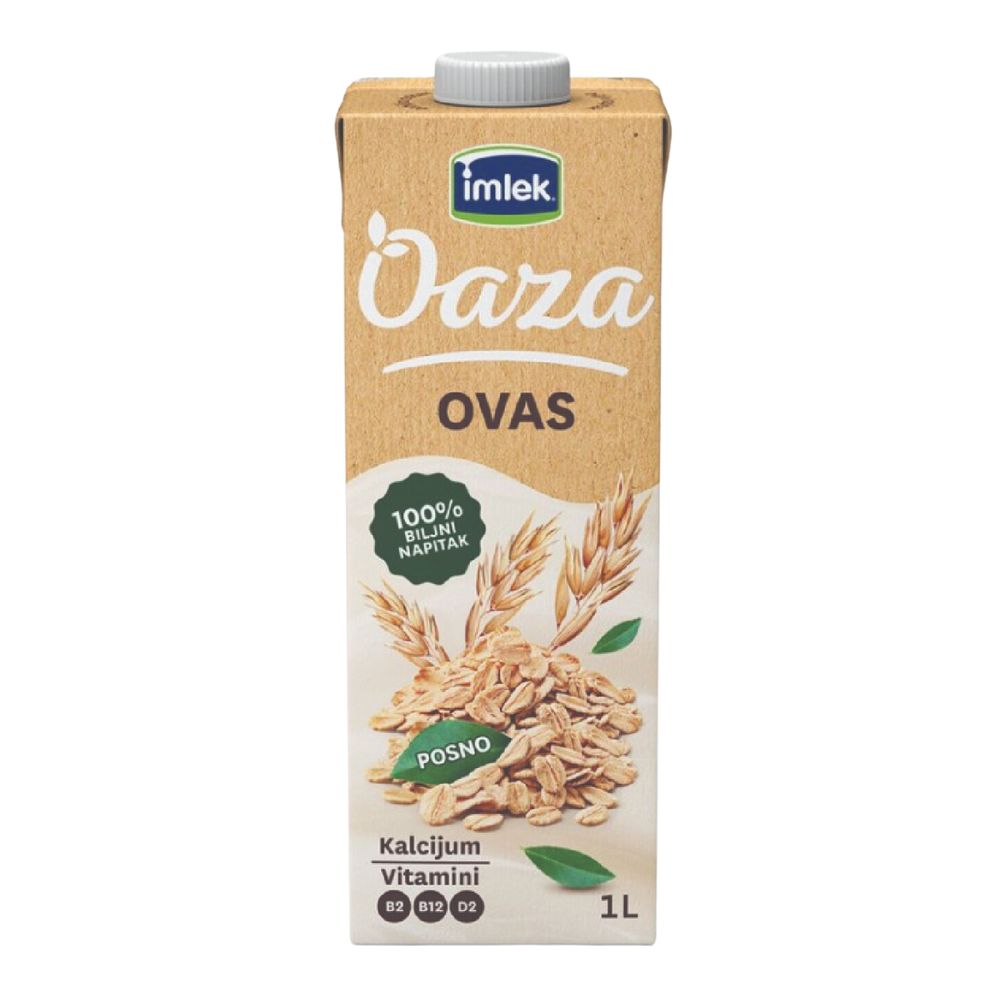 ИМЛЕК ОАЗА РАСТИТЕЛНО МЛЕКО ОД ОВЕС 1 Л