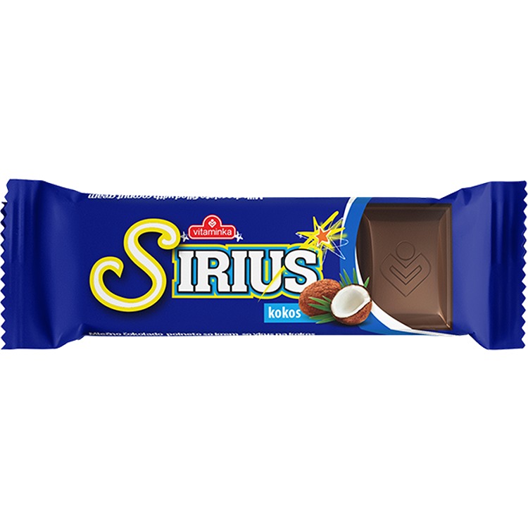 СИРИУС ЧОКОЛАДЕН БАР СО КРЕМ ОД КОКОС 25 ГР