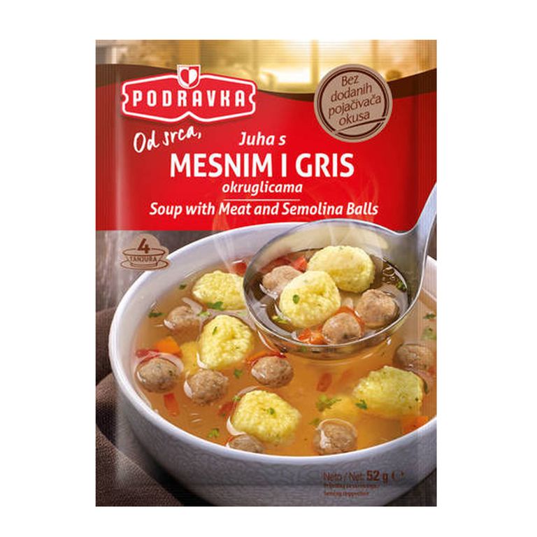 ПОДРАВКА СУПА СО МЕСНИ И ГРИЗ КНЕДЛИ