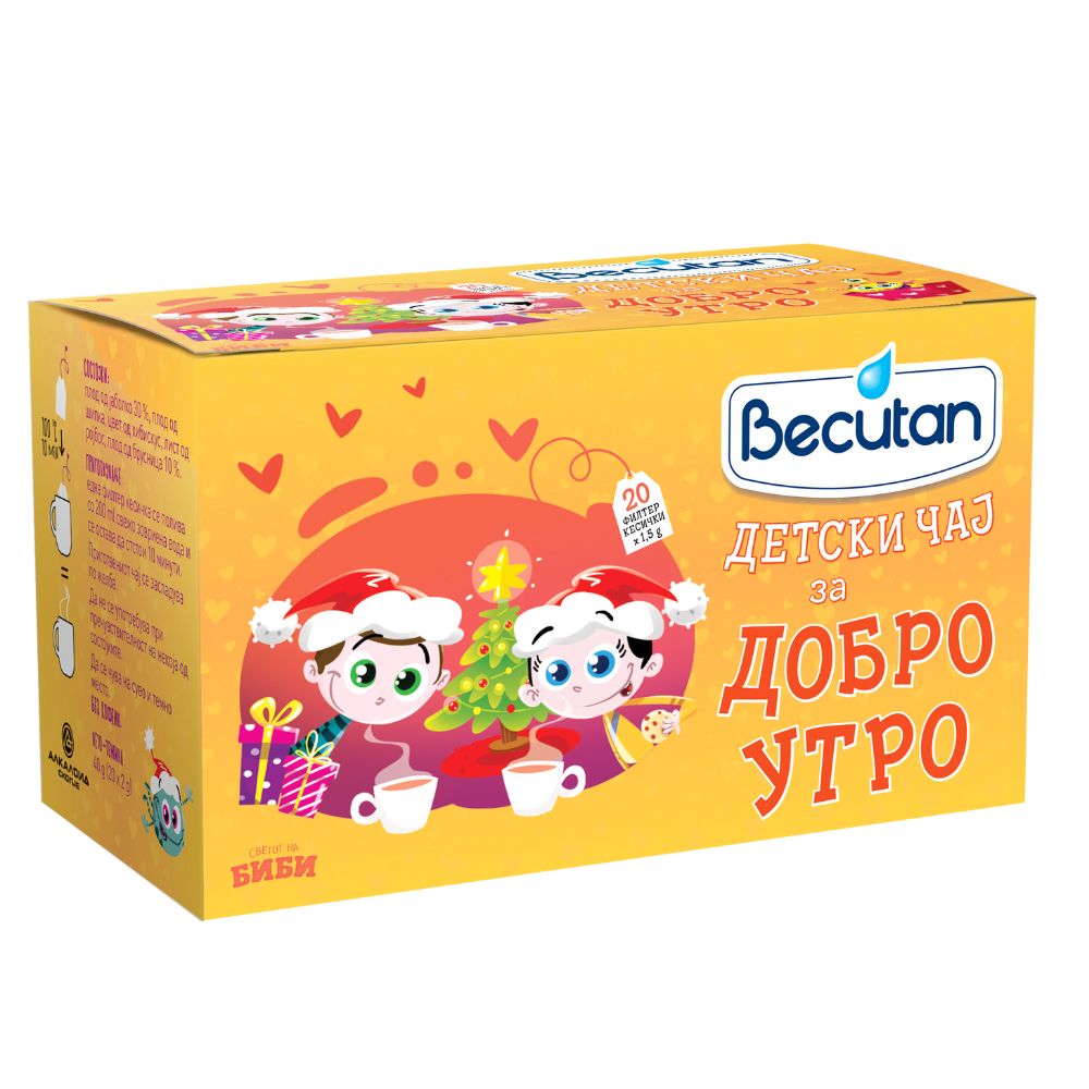 БЕКУТАН СВЕТОТ НА БИБИ ДЕТСКИ ЧАЈ ЗА ДОБРО УТРО 20 ЌЕСИЧКИ