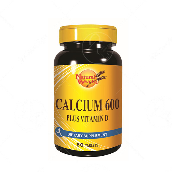 NATURAL WEALTH Калциум 600 + витамин Д, 60 таблети