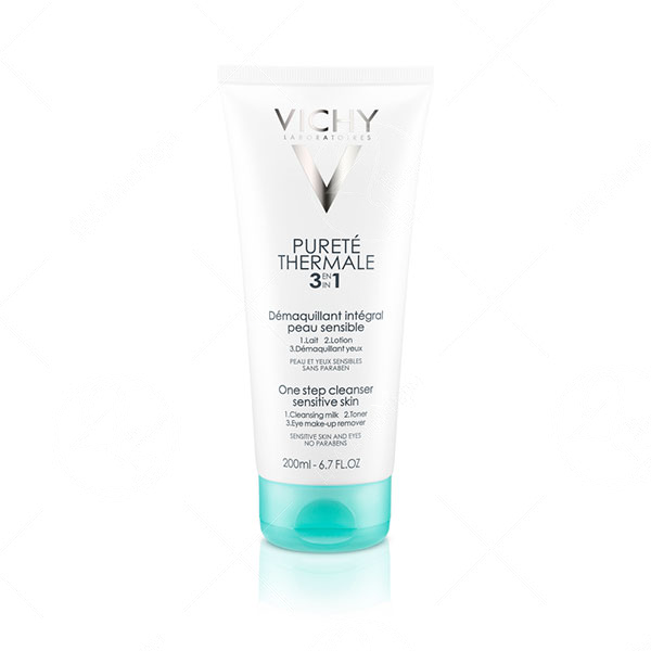 Vichy Pureté Thermale 3 во 1 интегрално средство за отстранување шминка од чувствителна кожа на лицето и очите 200мл