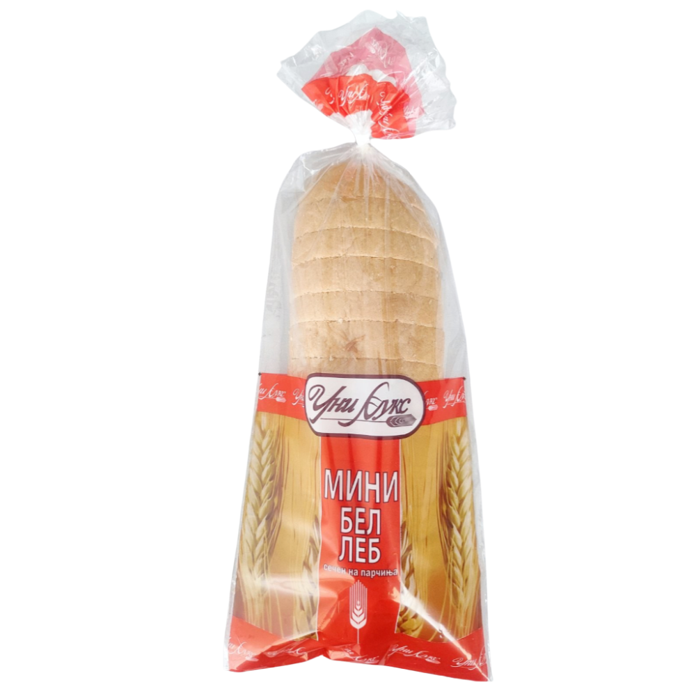 УНИ ЛУКС МИНИ БЕЛ ЛЕБ СЕЧЕН НА ПАРЧИЊА 250 ГР