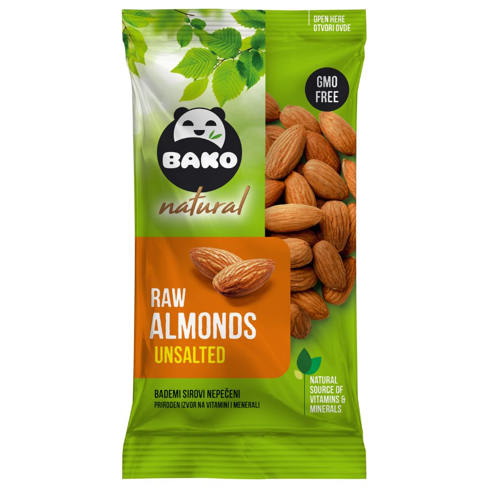БАКО НАТУРАЛ БАДЕМИ НЕПЕЧЕНИ 90 ГР