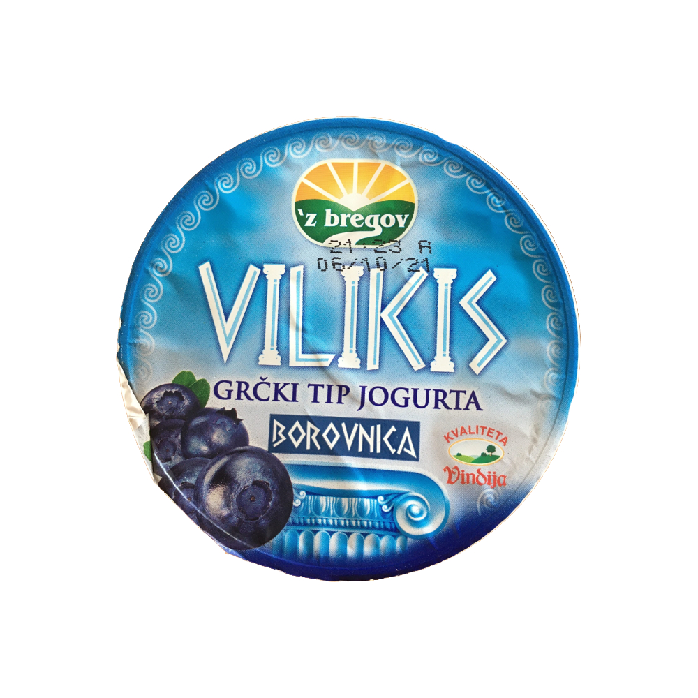 ЗБРЕГОВ ВИЛИКИС ГРЧКИ ЈОГУРТ СО БОРОВНИЦА 150 ГР