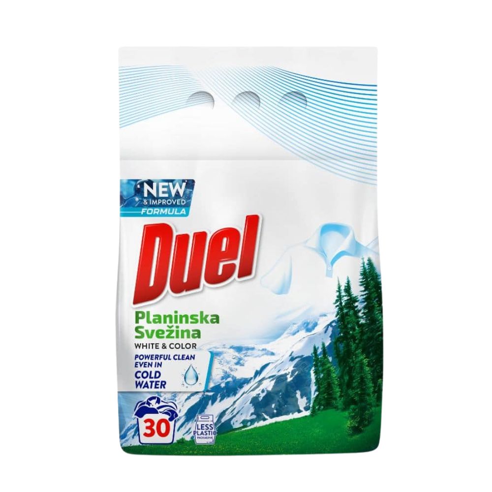 ДУЕЛ ДЕТЕРГЕНТ ПЛАНИНСКА СВЕЖИНА 2.7КГ