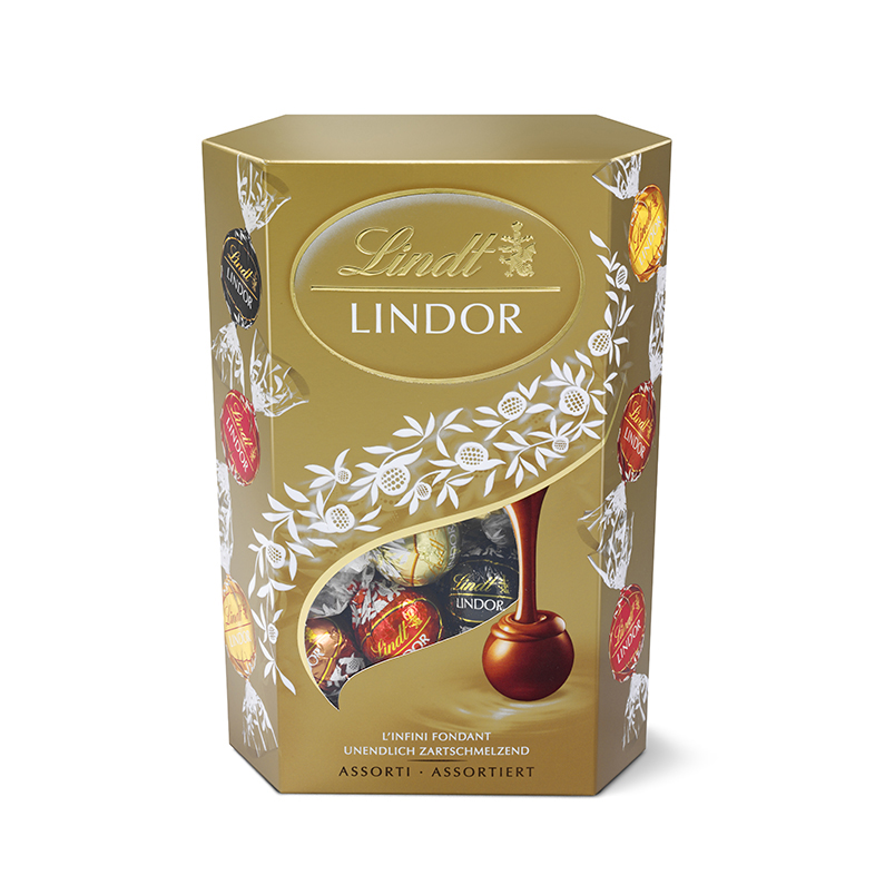 ЛИНДТ ЛИНДОР АСОРТЕД ЧОКОЛАДНА БОНБОНИЕРА 200 ГР