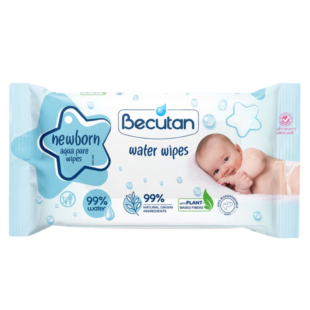 БЕКУТАН АКВА БИОРАЗГРАДЛИВИ ВЛАЖНИ МАРАМЧИЊА СО СО 99% ПРОЧИСТЕНА ВОДА 72/1