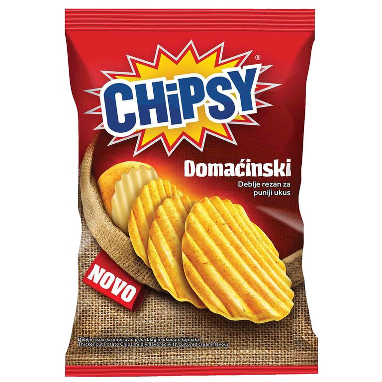 ЧИПСИ ДОМАЌИНСКИ ЧИПС СО КАЈМАК 160 ГР