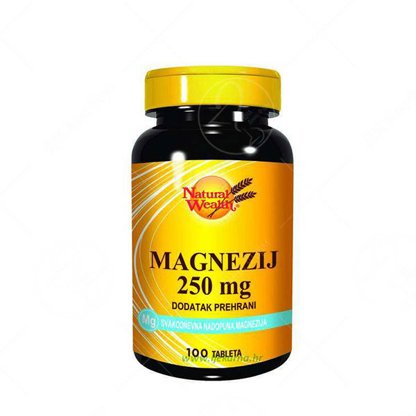 NATURAL WEALTH Магнезиум 250 мг, 100 таблети