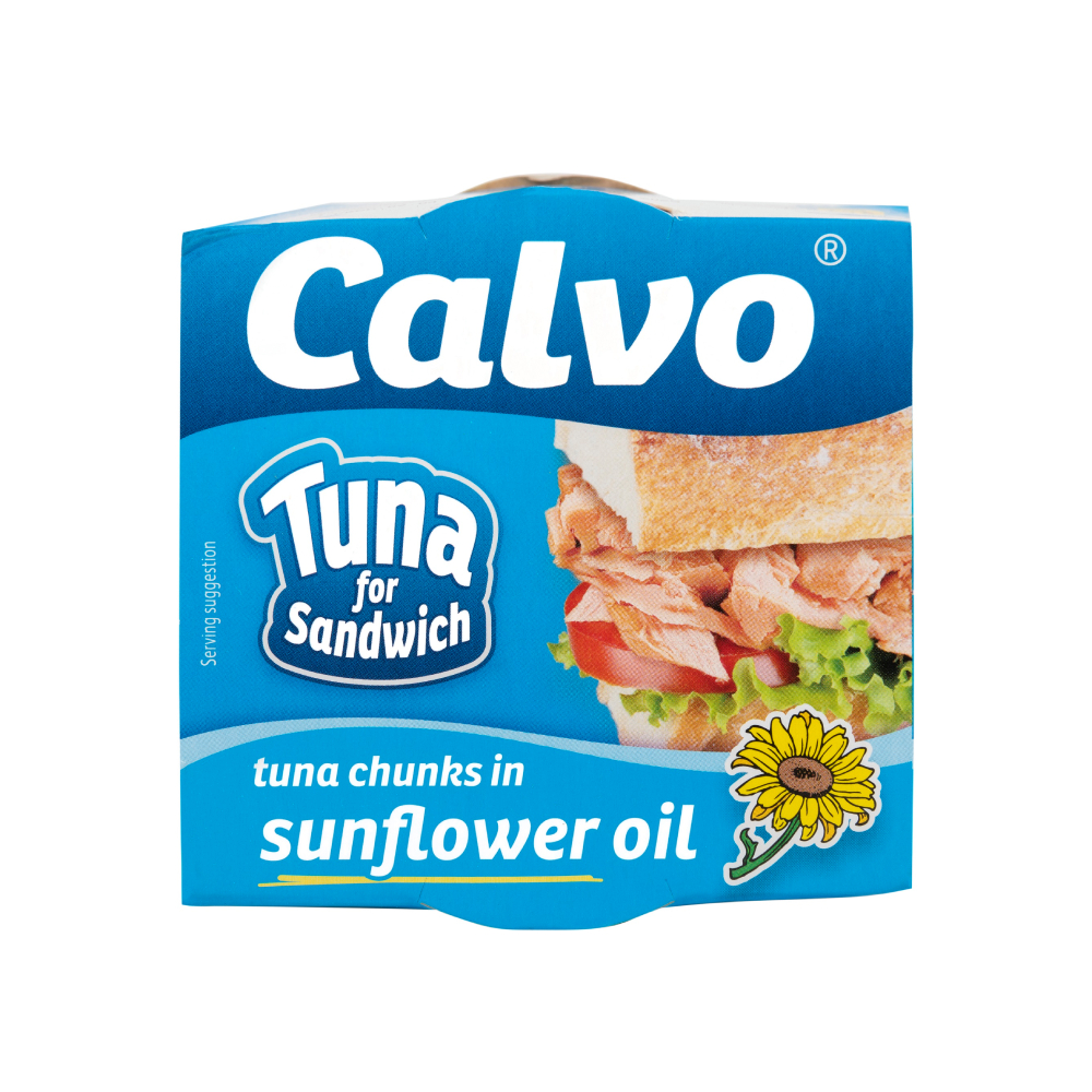 КАЛВО ТУНА СЕЦКАНА ВО РАСТИТЕЛНО МАСЛО 142 ГР