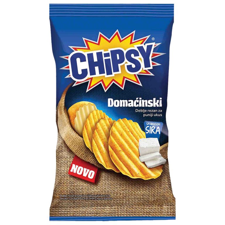 ЧИПСИ ДОМАЌИНСКИ ЧИПС СО ФЕТА 160 ГР