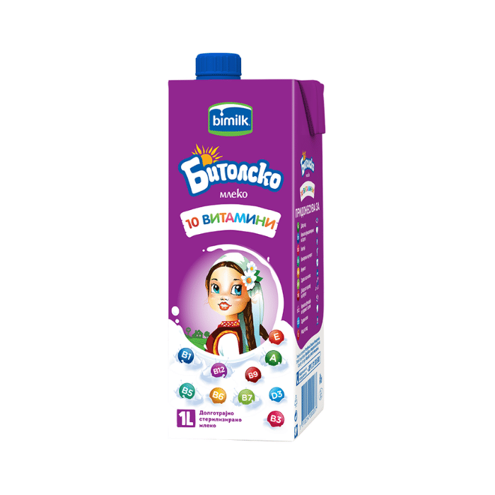 БИМИЛК БИТОЛСКО МЛЕКО СО 10 ВИТАМИНИ 2,8% 1 Л