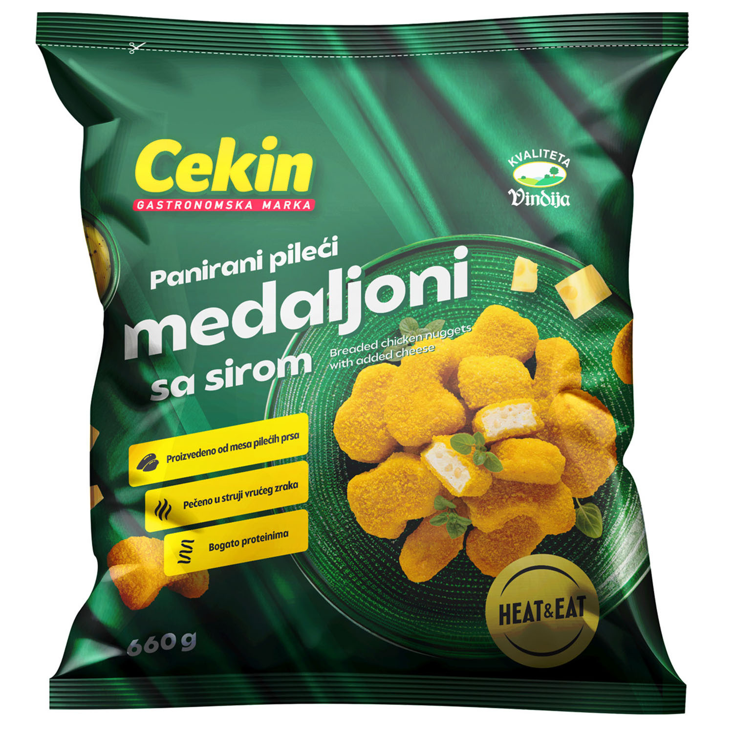 МЕДАЉОНИ ЦЕКИН ПИЛЕШКИ СО КАШКАВАЛ 660Г