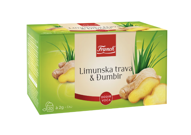 ФРАНК ЧАЈ ЛИМОНСКА ТРЕВА И ЃУМБИР 40 ГР