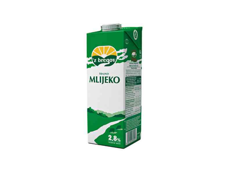 ЗБРЕГОВ ТРАЈНО МЛЕКО 2.8%ММ СО ЧЕП 1 Л