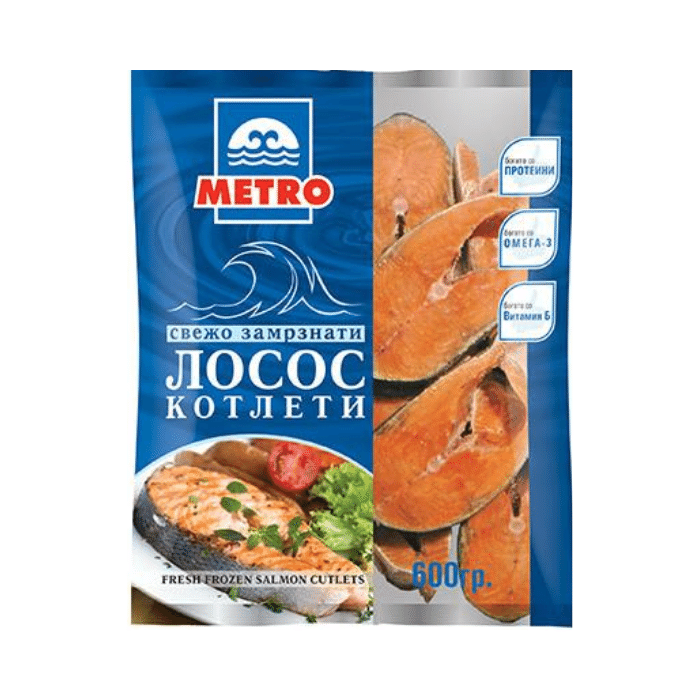ЛОСОС МЕТРО КОТЛЕТИ 600 Г