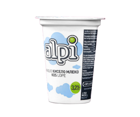 КИСЕЛО МЛЕКО АЛПИ СЕНТИС КРАВЈО 0,400 КГ