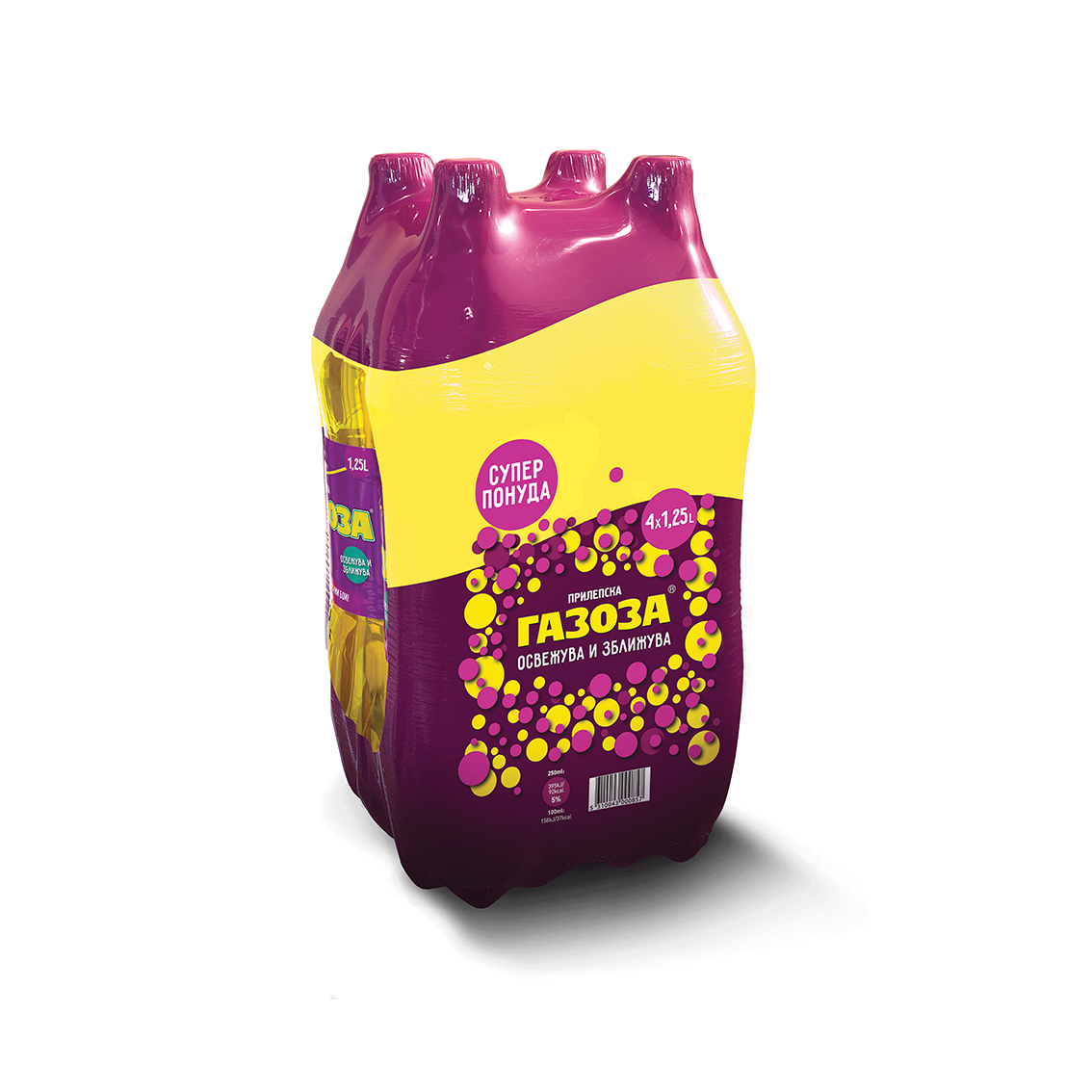 СЕТ ПИЈАЛОК ГАЗОЗА 4 Х 1.25 Л