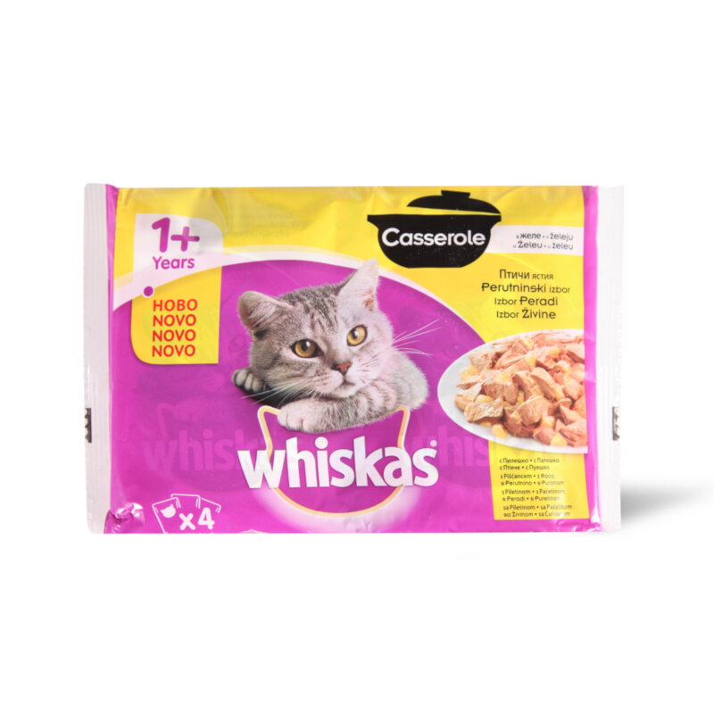 ВИСКАС ПАУЧ МИКС КАСЕРОЛИ ЖИВИНА 4*85 ГР.