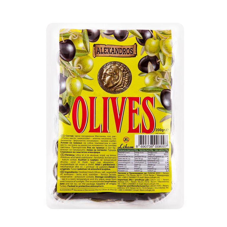 АЛЕКСАНДРОС МАСЛИНКИ ЦРНИ ВАКУМ 200 ГР