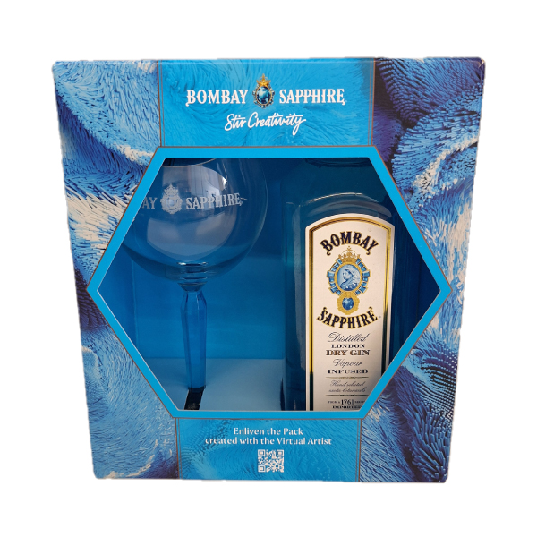 СЕТ ЏИН БОМБАЈ САФИР 0.7 Л СО ЧАША