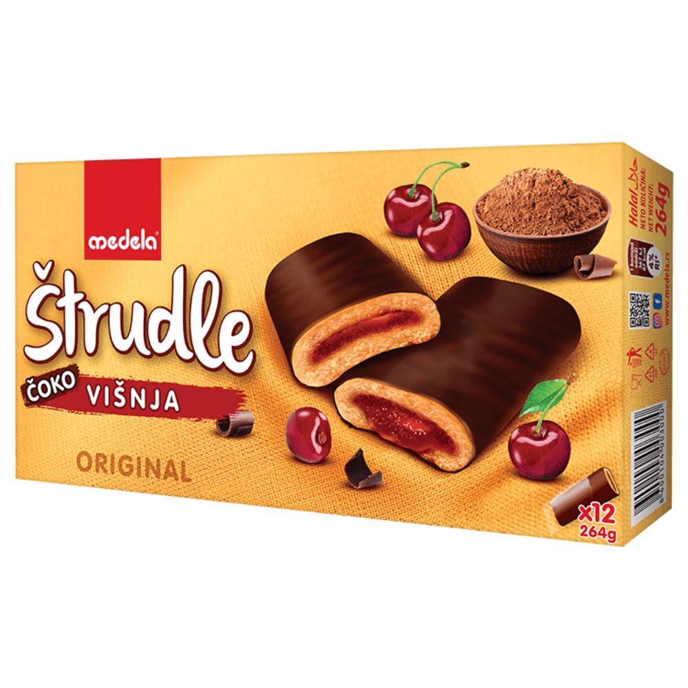 МЕДЕЛА ЧОКО ШТРУДЛА СО ВИШНА 132 ГР