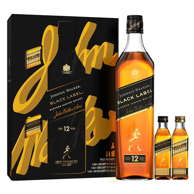 ЏОНИ ВОКЕР БЛЕК ЛАБЕЛ 0.7 Л +2 ЏОНИ ВОКЕР х 50 МЛ