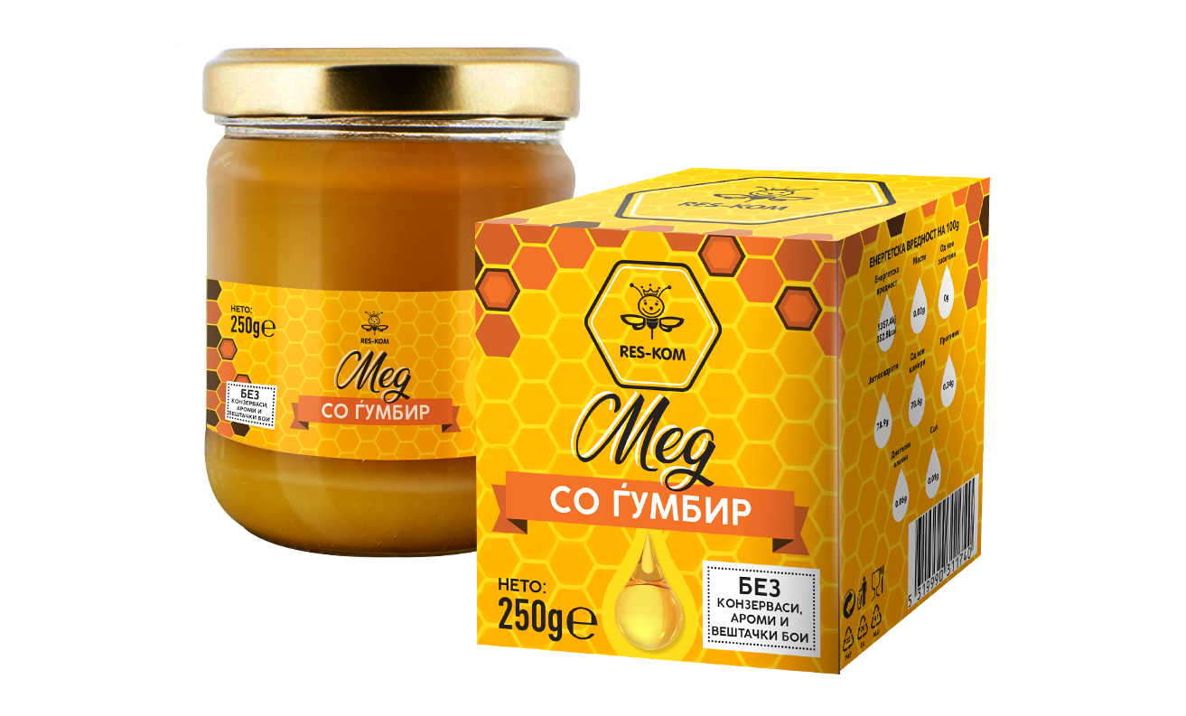 МЕД СО ЃУМБИР 250 Г