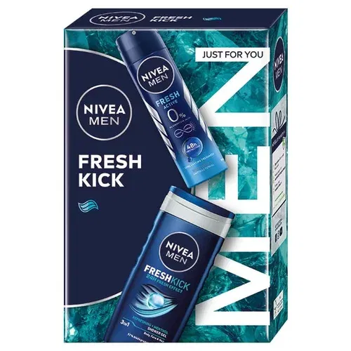 СЕТ НИВЕА ЗА МАЖИ ФРЕШ КИК ГЕЛ ЗА ТУШИРАЊЕ+ДЕО СПРЕЈ