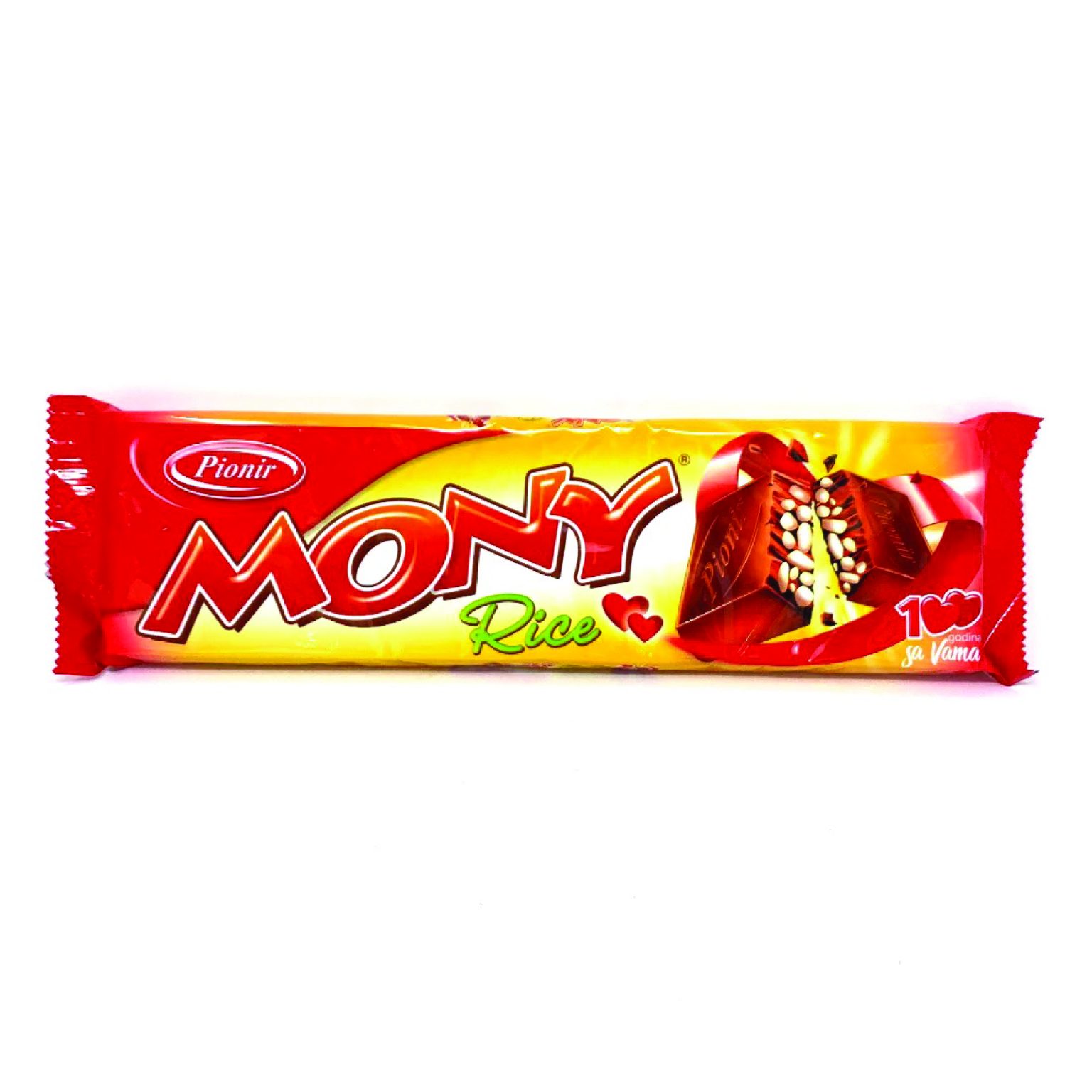 ЧОКОЛАДО МЛЕЧНО СО ОРИЗ МОНИ ПИОНИР 150 ГР