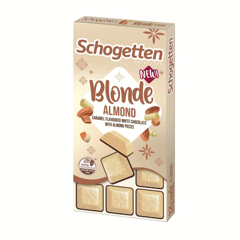 ШОГЕТЕН БЛОНДЕ АЛМОНД БЕЛО ЧОКОЛАДО СО БАДЕМ 100 ГР