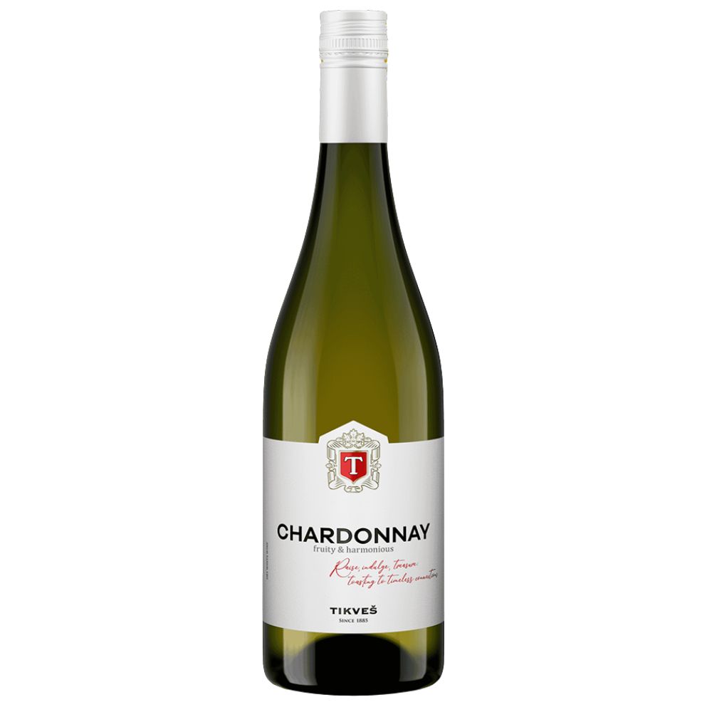 ТИКВЕШ ВИНО ШАРДОНЕ КЛАСИК БЕЛО 750МЛ
