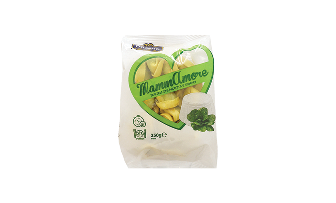 ТОРТЕЛИНИ СО СИРЕЊЕ И СПАНАЌ 250 Г ДАВЕНА